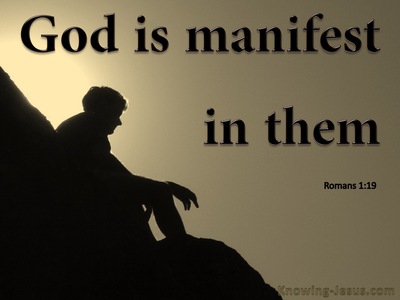 Romans 1:19 God Is Manifest In Them (brown)